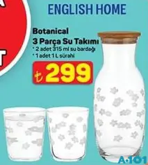 ENGLİSH HOME BOTONİCAL 3 PARÇA SU TAKIMI